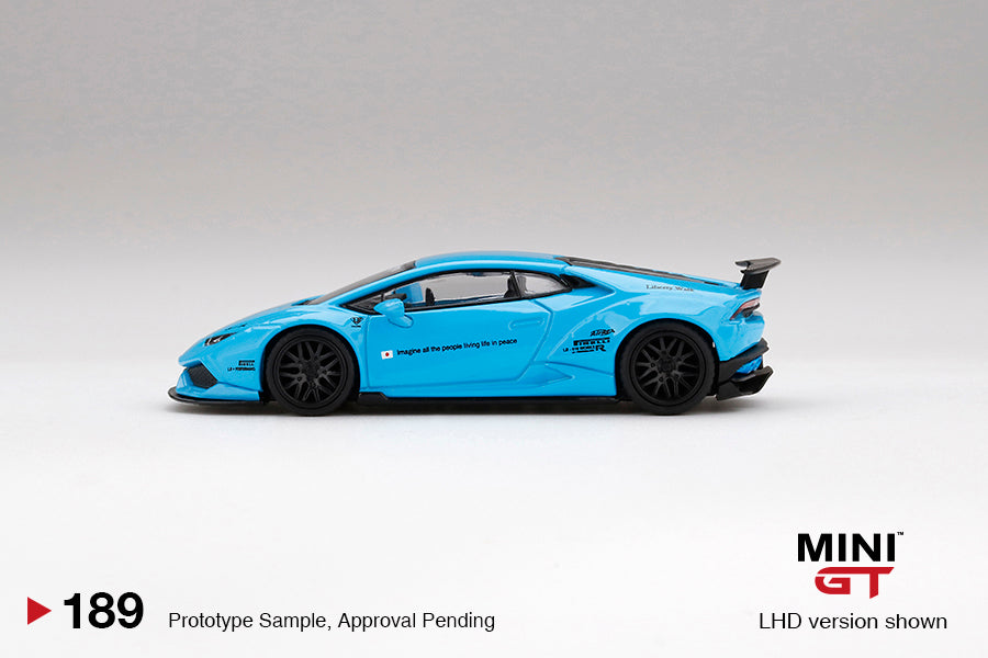 MINIGT 1:64 Lamborghini Huracan LB★WORKS Liberty Walk Ver. 1 Light Blue