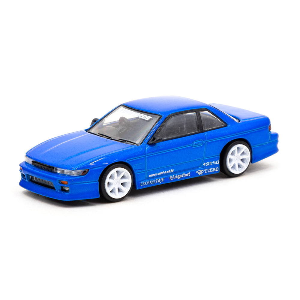 Tarmac Works 1:64 Nissan Silvia (S13) VERTEX in Toyo Tires in Blue Metallic