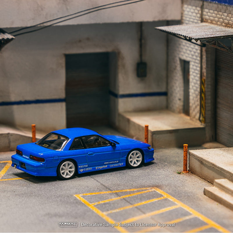 *PREORDER* Tarmac Works 1:64 Nissan Silvia (S13) VERTEX in Toyo Tires in Blue Metallic