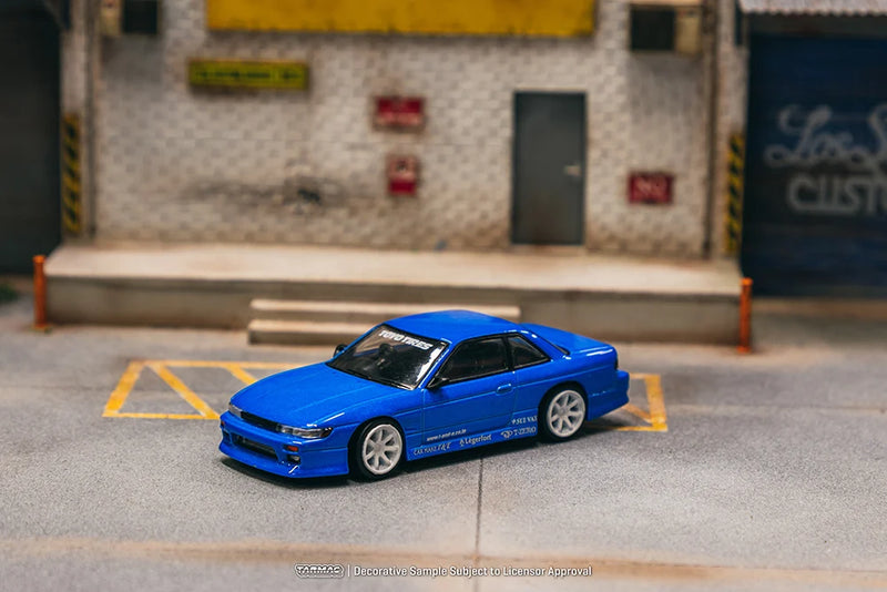 *PREORDER* Tarmac Works 1:64 Nissan Silvia (S13) VERTEX in Toyo Tires in Blue Metallic