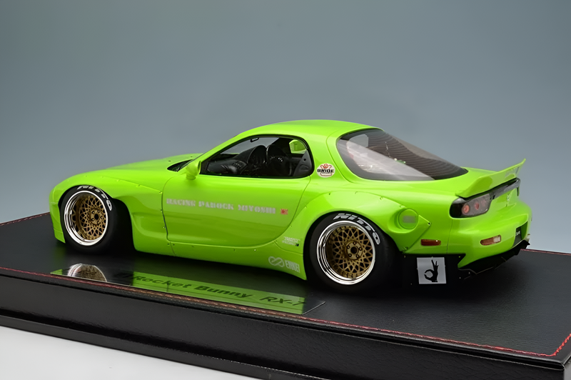 Make Up Co., Ltd / Eidolon 1:18 Mazda RX-7 (FD3S) Rocket Bunny in Lime Green