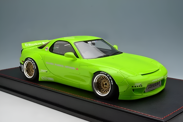 Make Up Co., Ltd / Eidolon 1:18 Mazda RX-7 (FD3S) Rocket Bunny in Lime Green