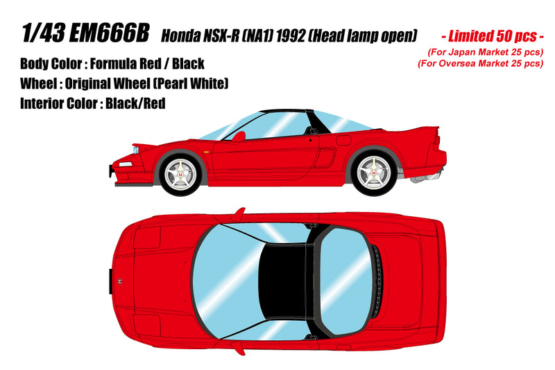 *PREORDER* Make Up Co., Ltd. / EIDOLON 1:43 Honda NSX-R (NA1) 1992 with Open Head Lamp