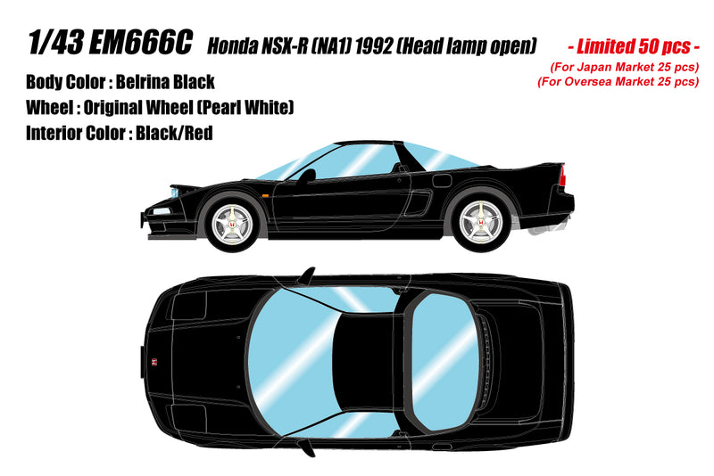 *PREORDER* Make Up Co., Ltd. / EIDOLON 1:43 Honda NSX-R (NA1) 1992 with Open Head Lamp