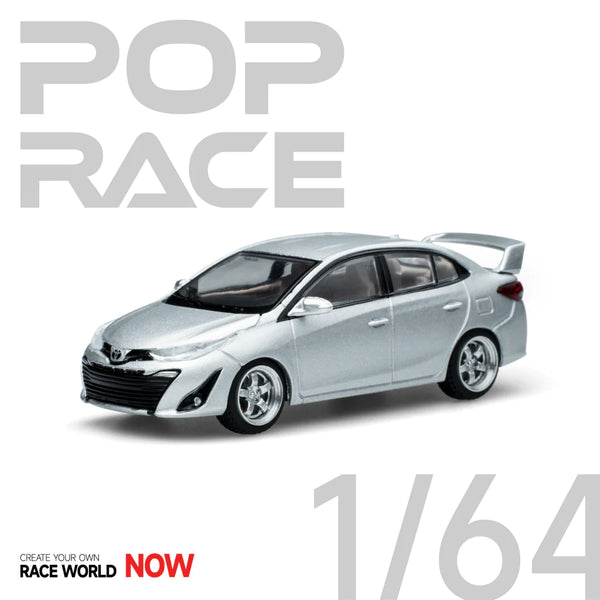 Pop Race 1/64 Toyota GR VIOS in Silver