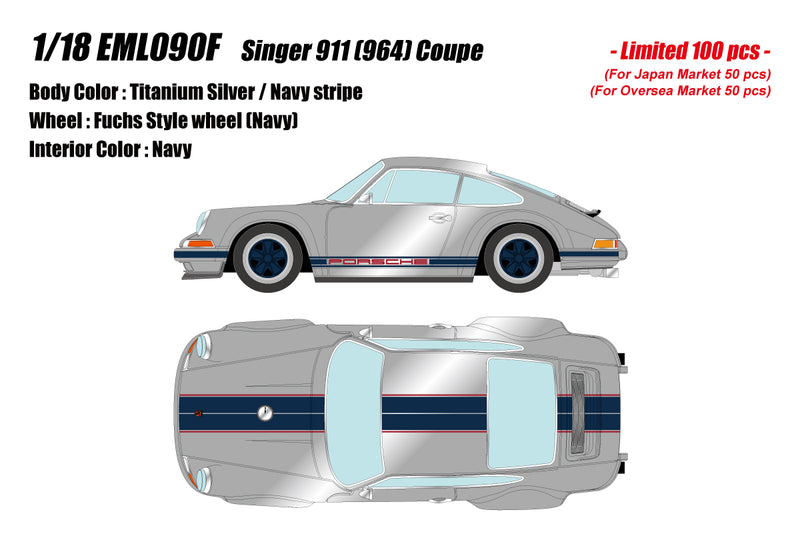 *PREORDER* Make Up Co., Ltd / Eidolon 1:18 Porsche 911 (964) Singer Coupe