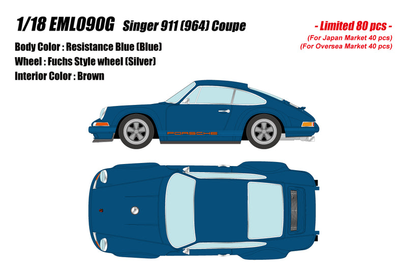 *PREORDER* Make Up Co., Ltd / Eidolon 1:18 Porsche 911 (964) Singer Coupe