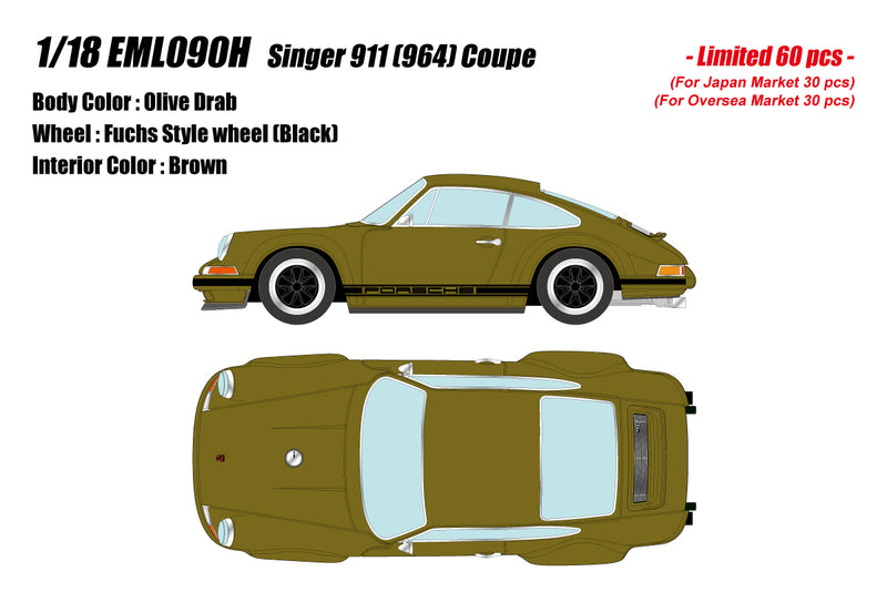 *PREORDER* Make Up Co., Ltd / Eidolon 1:18 Porsche 911 (964) Singer Coupe