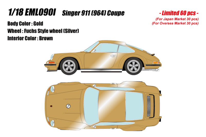 *PREORDER* Make Up Co., Ltd / Eidolon 1:18 Porsche 911 (964) Singer Coupe