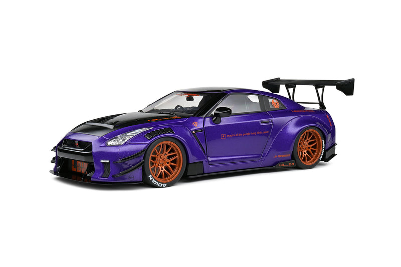 Solido 1:18 Nissan GT-R Liberty Walk 2.0 Edition 2022 "Purplezilla" in Purple