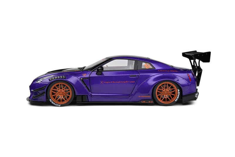 Solido 1:18 Nissan GT-R Liberty Walk 2.0 Edition 2022 "Purplezilla" in Purple