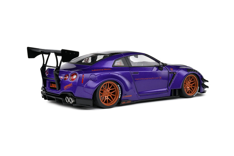 Solido 1:18 Nissan GT-R Liberty Walk 2.0 Edition 2022 "Purplezilla" in Purple