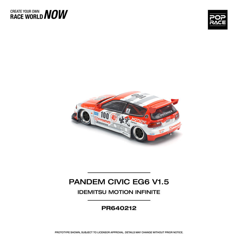 *PREORDER* Pop Race 1:64 Honda Civic (EG6) v1.5 PANDEM Idemitsu Motion Infinite