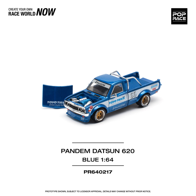 *PREORDER* Pop Race 1:64 Nissan Datsun 620 PANDEM in Blue