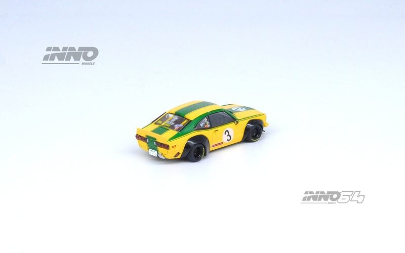 INNO64 1:64 Mazda RX-3 Savanna LBWK in Yellow