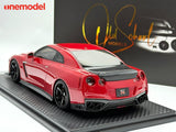One Model 1:18 Nissan GT-R R35 Custom Edition in Passion Red