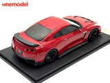 One Model 1:18 Nissan GT-R R35 Custom Edition in Passion Red