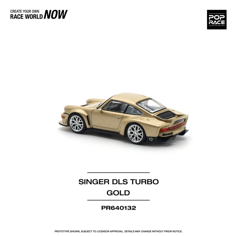 *PREORDER* Pop Race 1:64 Porsche Singer DLS Turbo (Road) in Gold