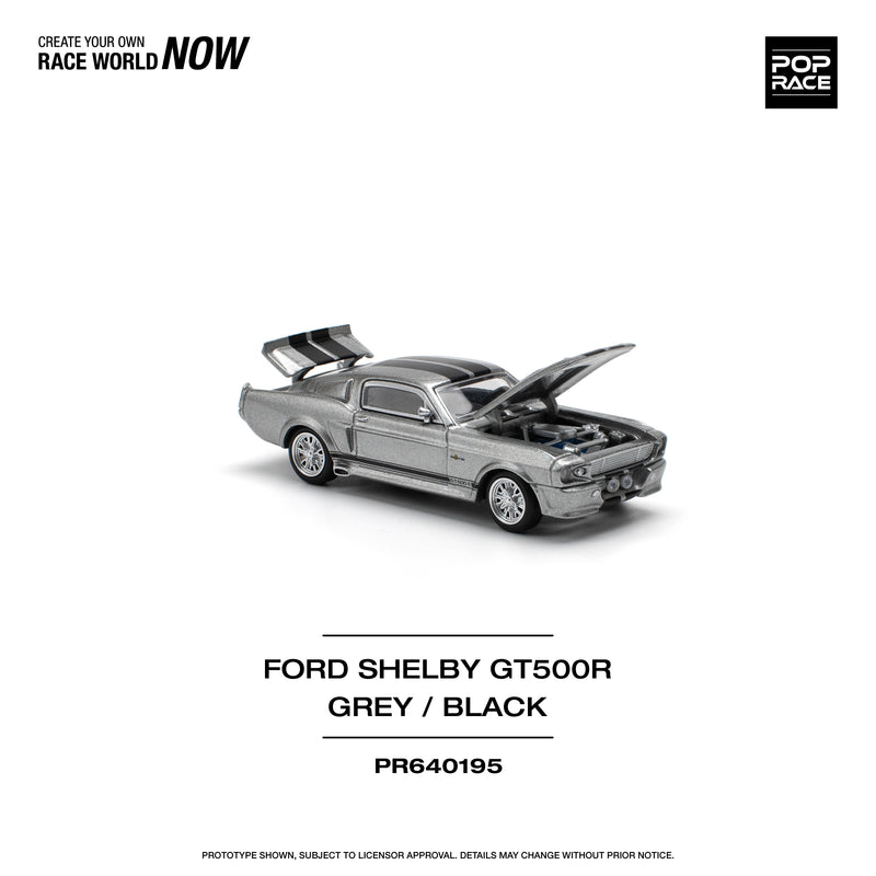 *PREORDER* Pop Race 1:64 1967 Shelby Mustang GT500 in Grey / Black