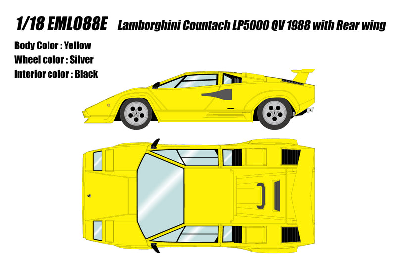 Make Up Co., Ltd / Eidolon 1:18 Lamborghini Countach LP5000 QV 1988 with Rear wing