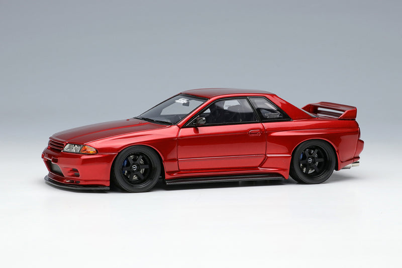 *PREORDER* Make Up Co., Ltd / Eidolon 1:43 Nissan Skyline GT-R (BNR32) Garage Active Skyline GT-R Widebody (RC-VI Wheel) in Candy Red