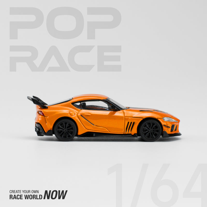 Pop Race 1/64 Toyota Supra GR DarwinPro 66G NWB in Orange