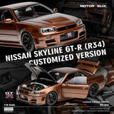 MotorHelix 1:18 Nissan Skyline GT-R (R34) Customized Version - Metallic Bronze