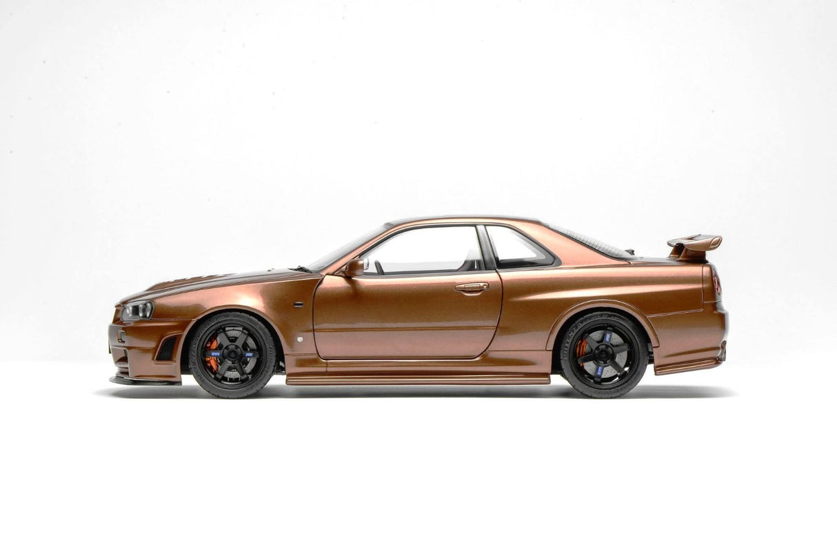 MotorHelix 1:18 Nissan Skyline GT-R (R34) Customized Version - Metallic Bronze