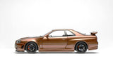 MotorHelix 1:18 Nissan Skyline GT-R (R34) Customized Version - Metallic Bronze