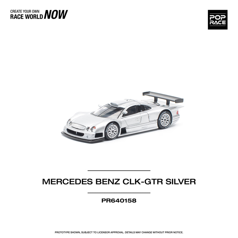 *PREORDER* Pop Race 1:64 Mercedes-Benz AMG CLK GTR in Silver