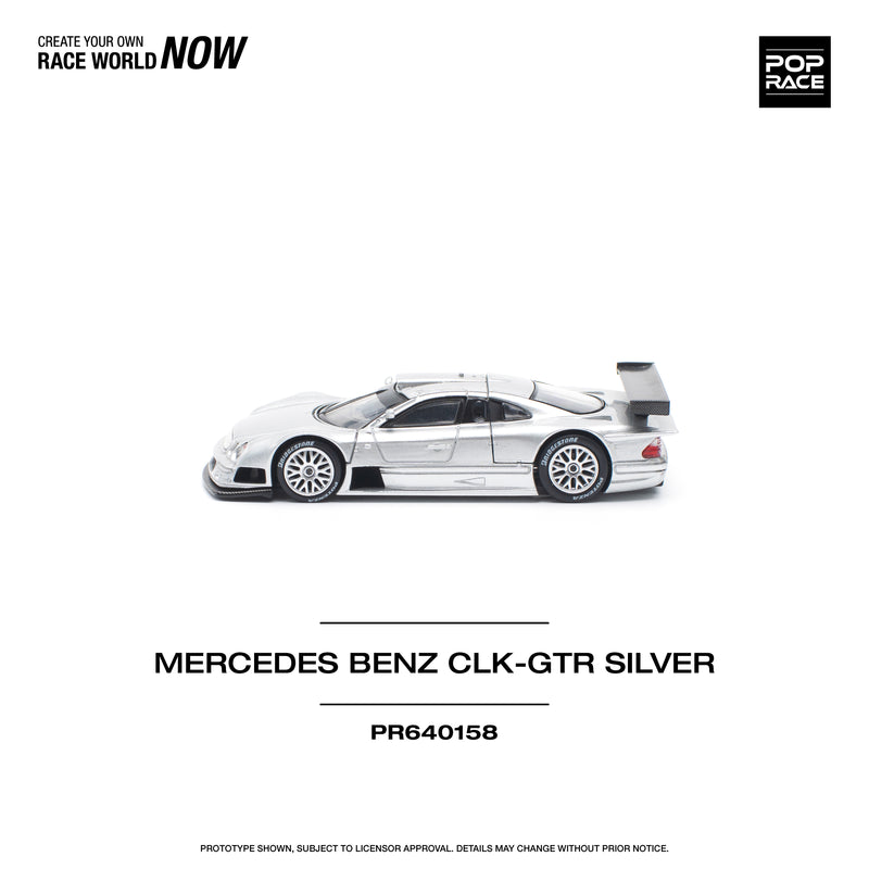 *PREORDER* Pop Race 1:64 Mercedes-Benz AMG CLK GTR in Silver