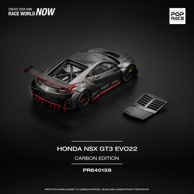 *PREORDER* Pop Race 1:64 Honda NSX (NC1) GT3 EVO22 Carbon Fiber Edition