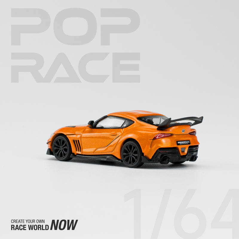 Pop Race 1/64 Toyota Supra GR DarwinPro 66G NWB in Orange