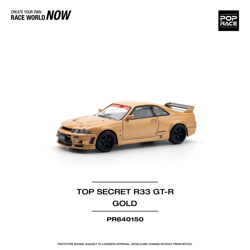 *PREORDER* Pop Race 1:64 Nissan Skyline (BNCR33) Top Secret in Gold