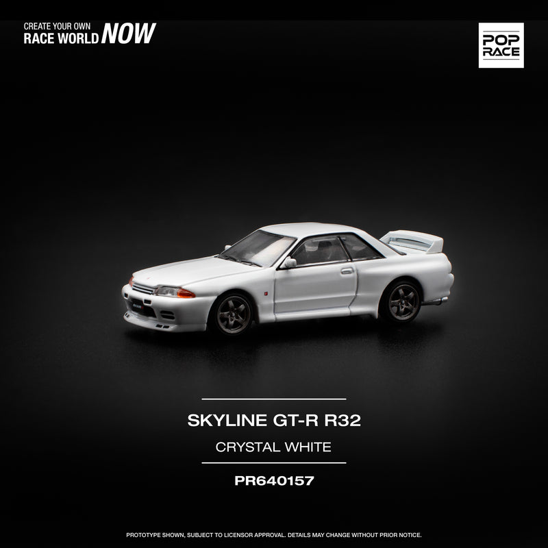 *PREORDER* Pop Race 1:64 Nissan Skyline GT-R (R32) in Crystal White