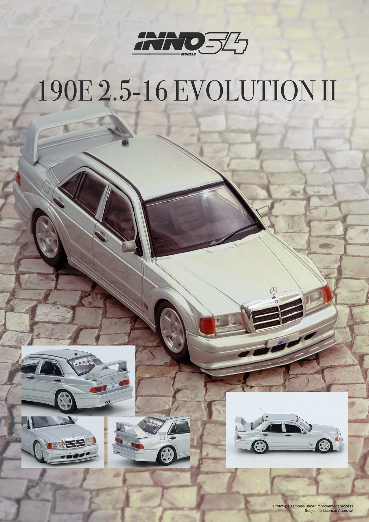INNO64 1:64 Mercedes-Benz 190E in Silver