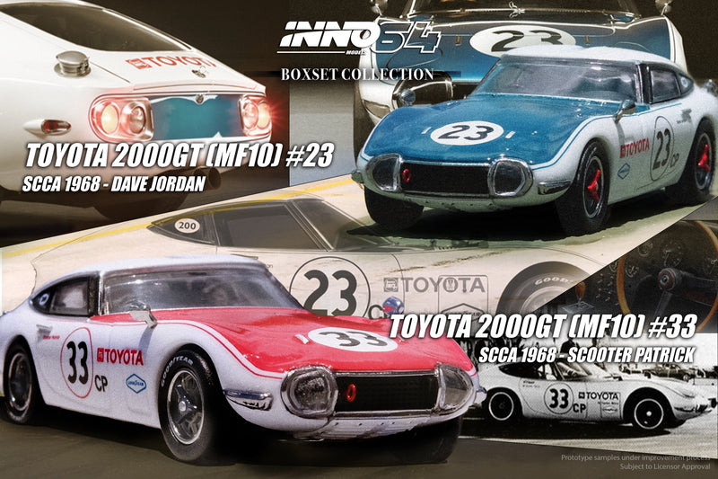 INNO64 1:64 Toyota 2000GT #23 & #33 SCCA 1968 Box Set Collection