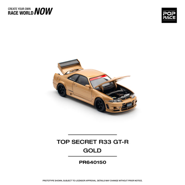 *PREORDER* Pop Race 1:64 Nissan Skyline (BNCR33) Top Secret in Gold