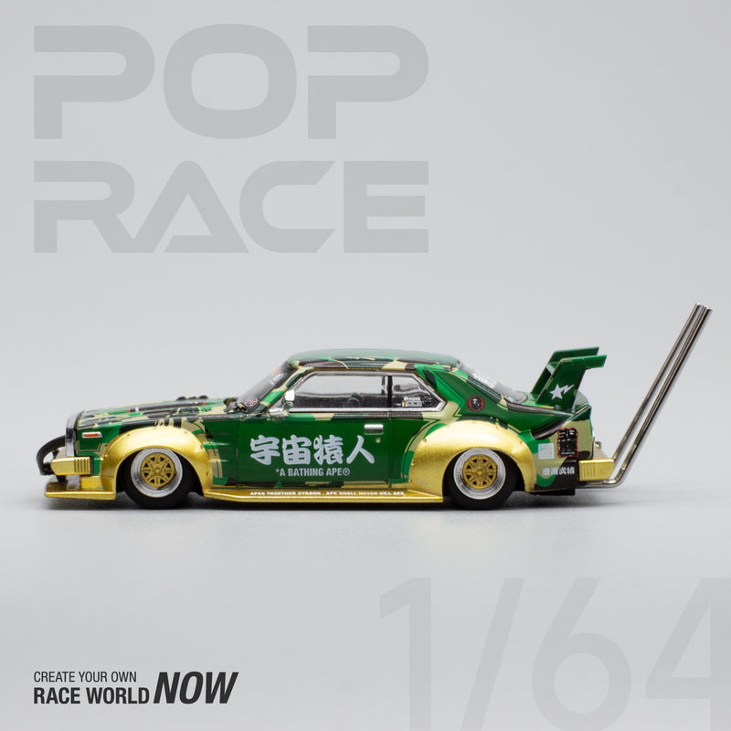 Pop Race 1/64 Nissan Skyline (C210) Kaido Racer Bosozuko Style BAPE 30th Anniversary Edition