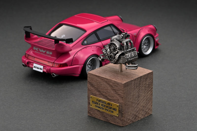 Ignition Model 1:43 Porsche 964 RWB in Pink with M64 Engine Display