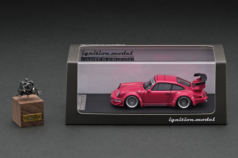 Ignition Model 1:43 Porsche 964 RWB in Pink with M64 Engine Display