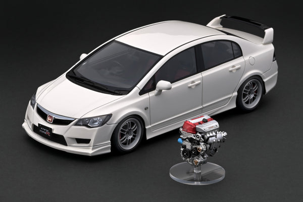 Ignition Model 1:18 Honda Civic (FD2) Type-R in White with Engine Display