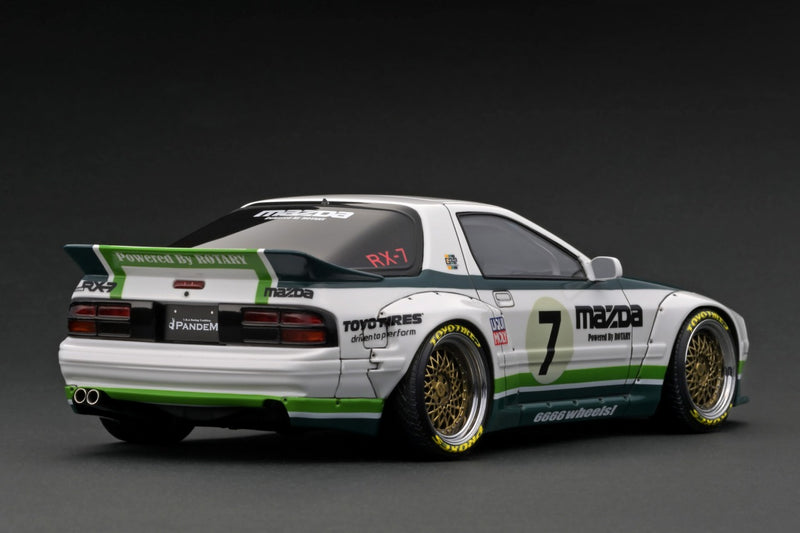 Ignition Model 1:18 Mazda RX-7 (FC3S) Pandem in White / Green