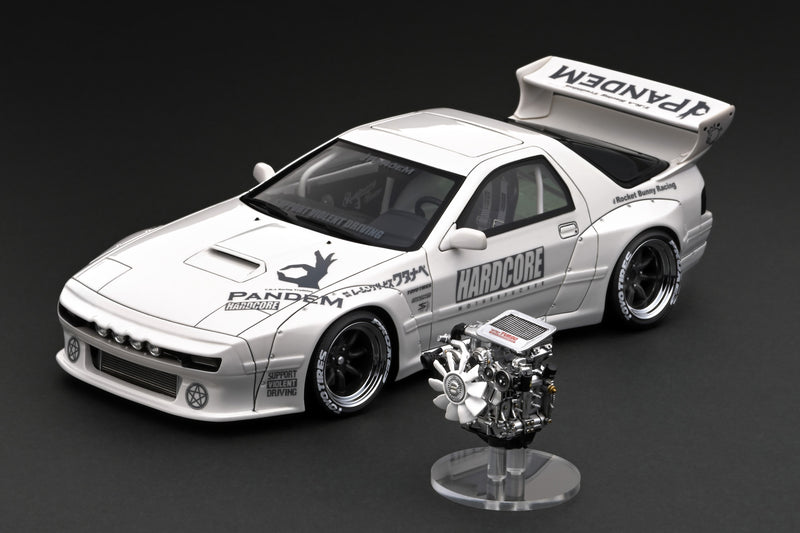 Ignition Model 1:18 Mazda RX-7 (FC3S) PANDEM in White with 13B Engine