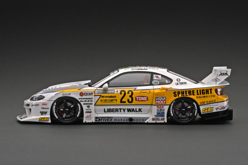 Ignition Model 1:18 Nissan Silvia (S15) LBWK Super Silhouette with Mr. Hibino Figure