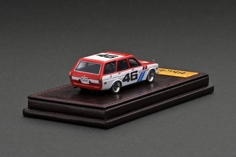 Ignition Model 1:64 Nissan Datsun Bluebird (510) Wagon in Red / White