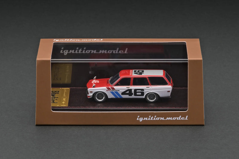 Ignition Model 1:64 Nissan Datsun Bluebird (510) Wagon in Red / White