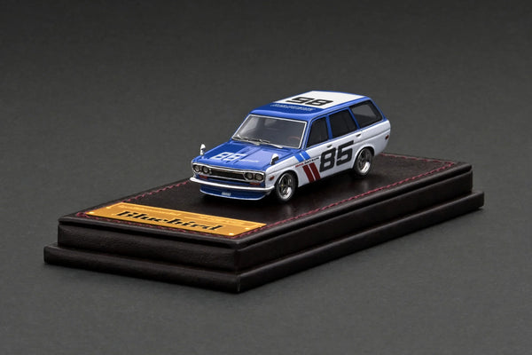 Ignition Model 1:64 Nissan Datsun Bluebird (510) Wagon in Blue / White