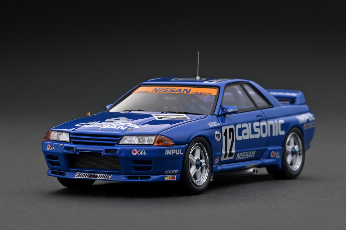 Ignition Model 1:43 Nissan Skyline GT-R (BNR32) (#12) Calsonic 1992 JTC with Mr. Hoshino Figure
