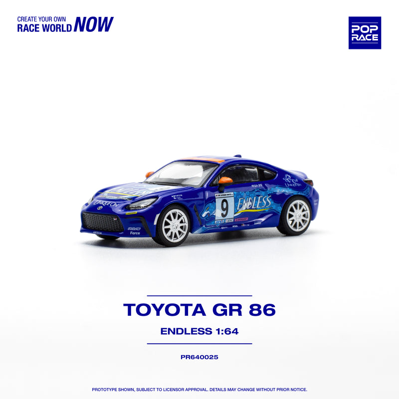 Pop Race 1/64 Toyota GR 86 Endless Version in Blue